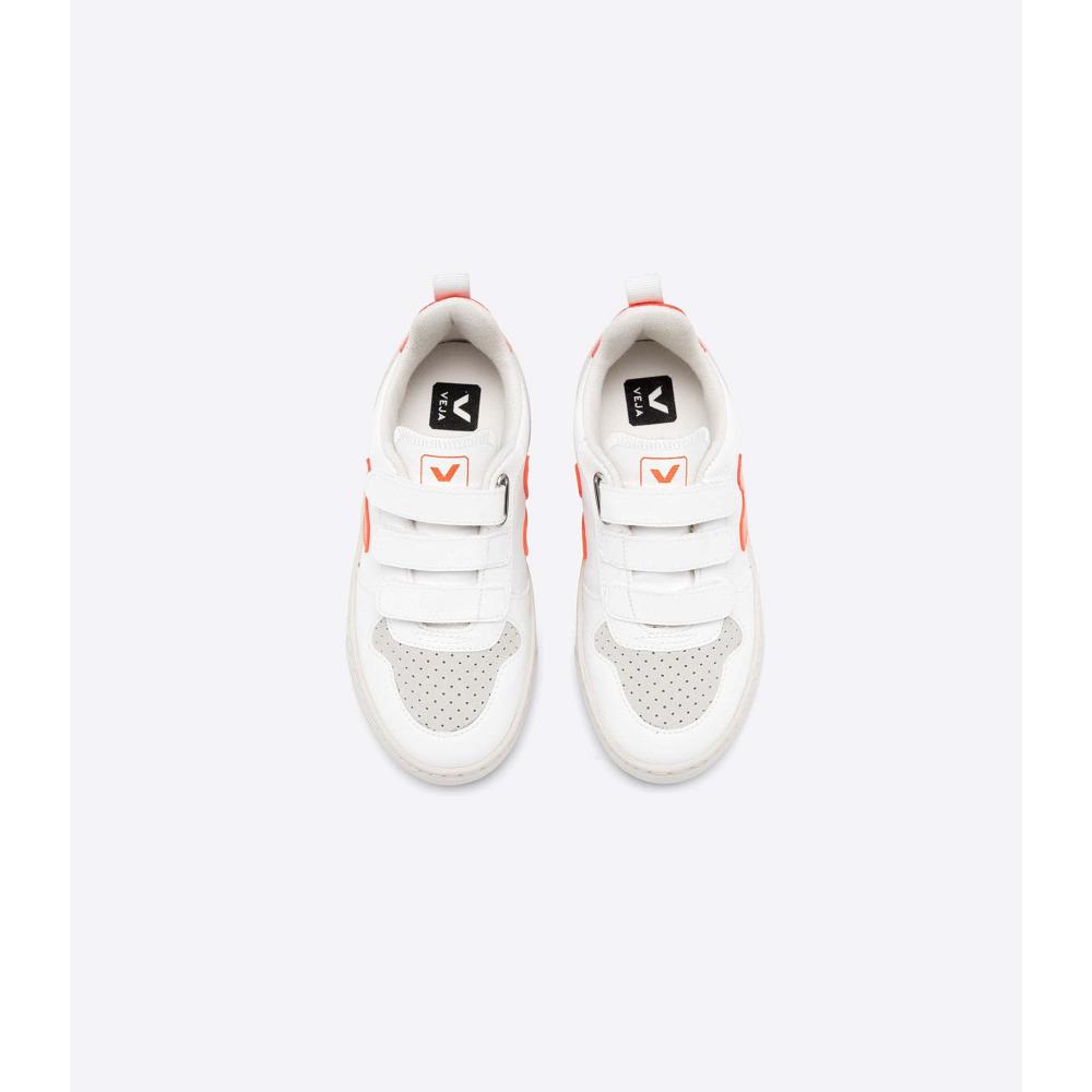 Veja V-10 CWL Sneakers Kinderen White/Orange | BE 858DFM